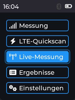 Menü Live-Messung