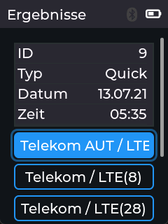Ergebnisseite Quickscan